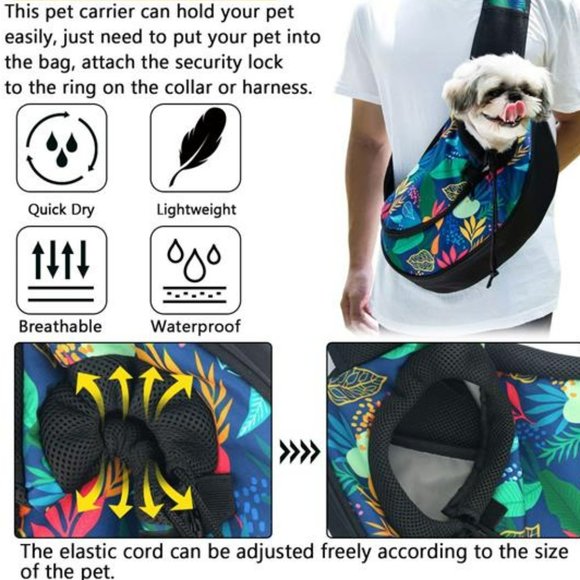 🐶Pet Dog & Cat Sling Carrier Breathable Mesh Travel Safe Sling Bag🐶NWT - Picture 2 of 7